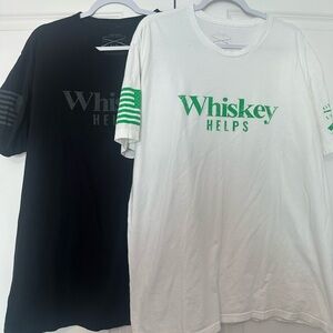 Grunt Style Black and White Whiskey Helps Tees